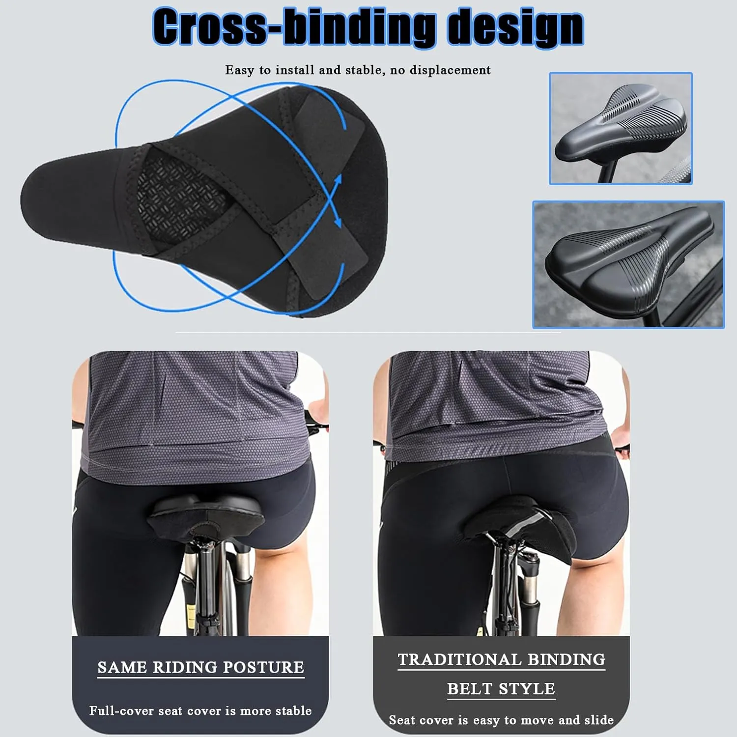Bike Seat Cushion for Cannondale SystemSix T1000 T2000 T400 T500 T600 T700 T800 T900, Memory Foam & Gel Padded Cover Bicycle Seat for Men Women Shock-Absorbing Comfort Bike Seat Pad,C