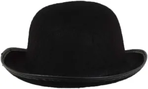 Black Blended Wool Felt Derby Costume Hat