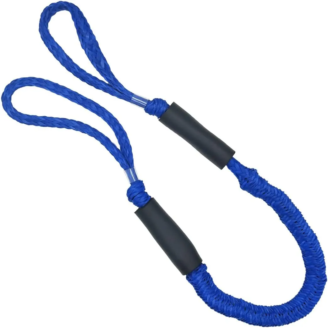 Bling Bling Bungee Cord Dock Lines Mooring Rope 3.5 ft Dark Blue 2 Pack