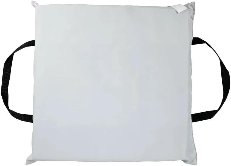 BLUESTORM Throwable Cushion | US Coast Guard (USCG) Approved Type 4 Basic Foam Cushion Preserver (White)