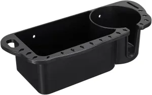 Boat Cup Holder Marine Storage Box Can Organizer Compatible with Kayak Watercraft Jet Ski Pontoon Canoe Mooring Marine Access(1pc Black)