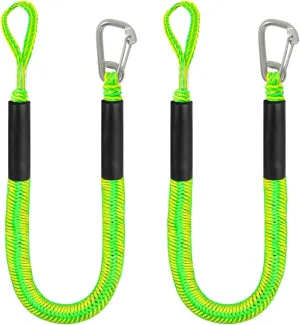 Boat Dock Line (3 Feet), Mooring Bungee Rope for Boat, Boat Accessories, Ideal for Jet Ski, SeaDoo, Kayak, Pontoon,Power Boat WaveRunner, Boating Gifts, 2 Pack