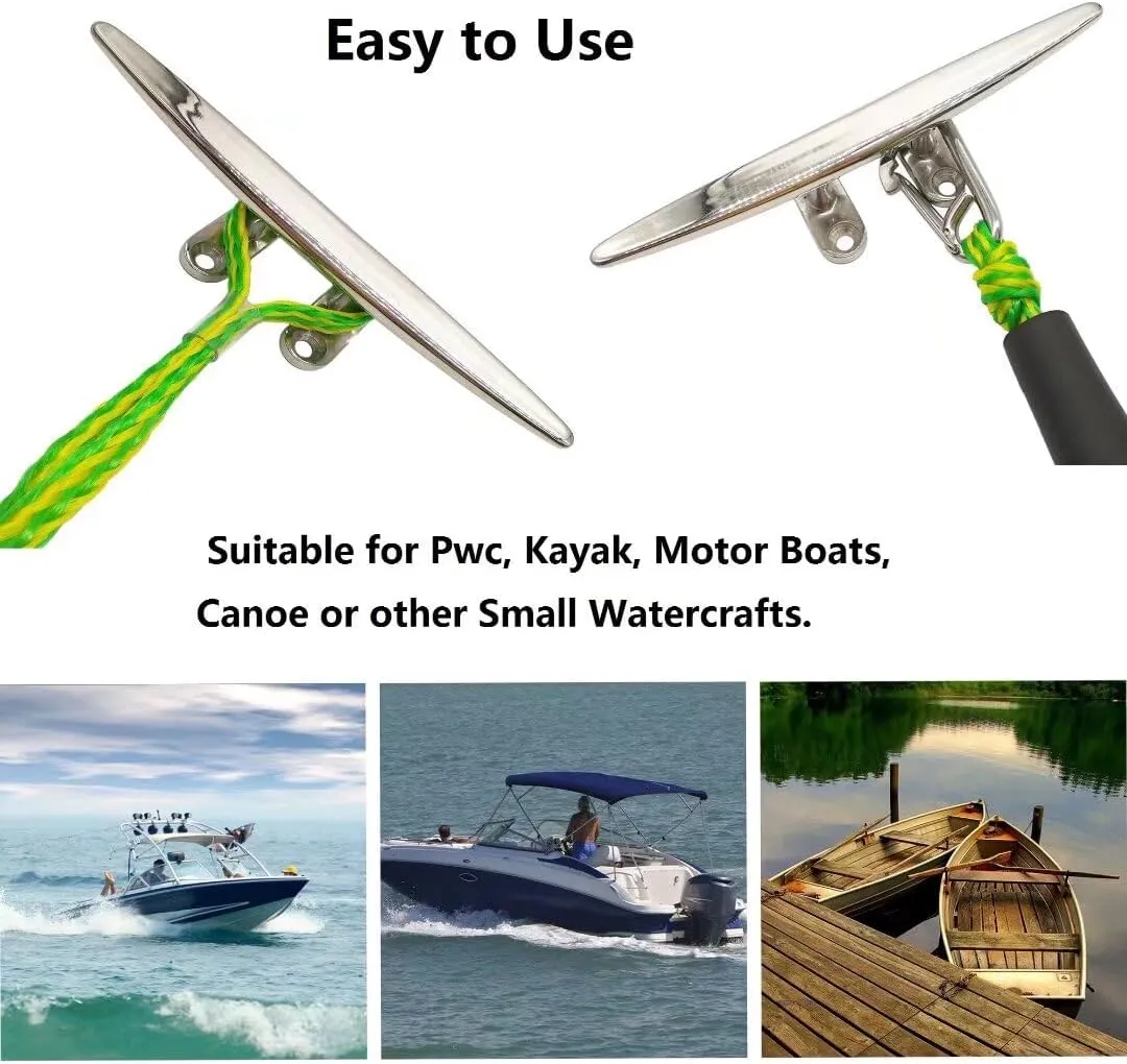 Boat Dock Line (3 Feet), Mooring Bungee Rope for Boat, Boat Accessories, Ideal for Jet Ski, SeaDoo, Kayak, Pontoon,Power Boat WaveRunner, Boating Gifts, 2 Pack