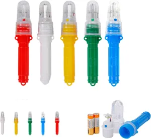 Boat Flares, Multi-Pcs Boat Safety Kit Marine Flares Coasts Guard Approved, Intelligent Light Control Waterproof Emergency for Fishing Nets, Buoys, or Boats (Set1-5Pcs)