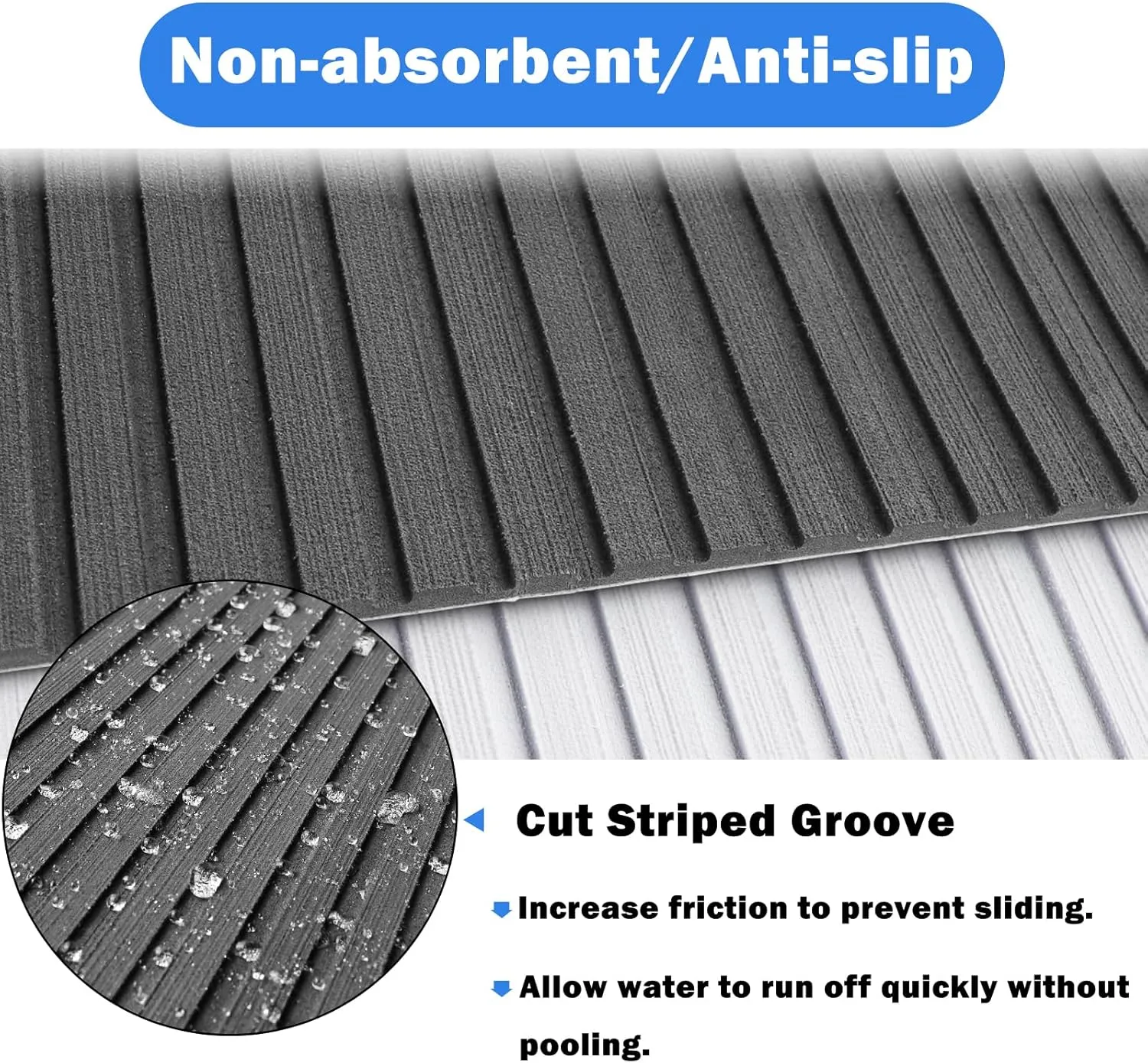Boat Flooring EVA Foam Boat Decking Camo 94"x45"/35"/23" Non-Slip Boat Mat Self-Adhesive Foam Boat Deck Flooring Carpet Mat Rolls for Kayak Deck Boat Yacht Flooring Motorboat