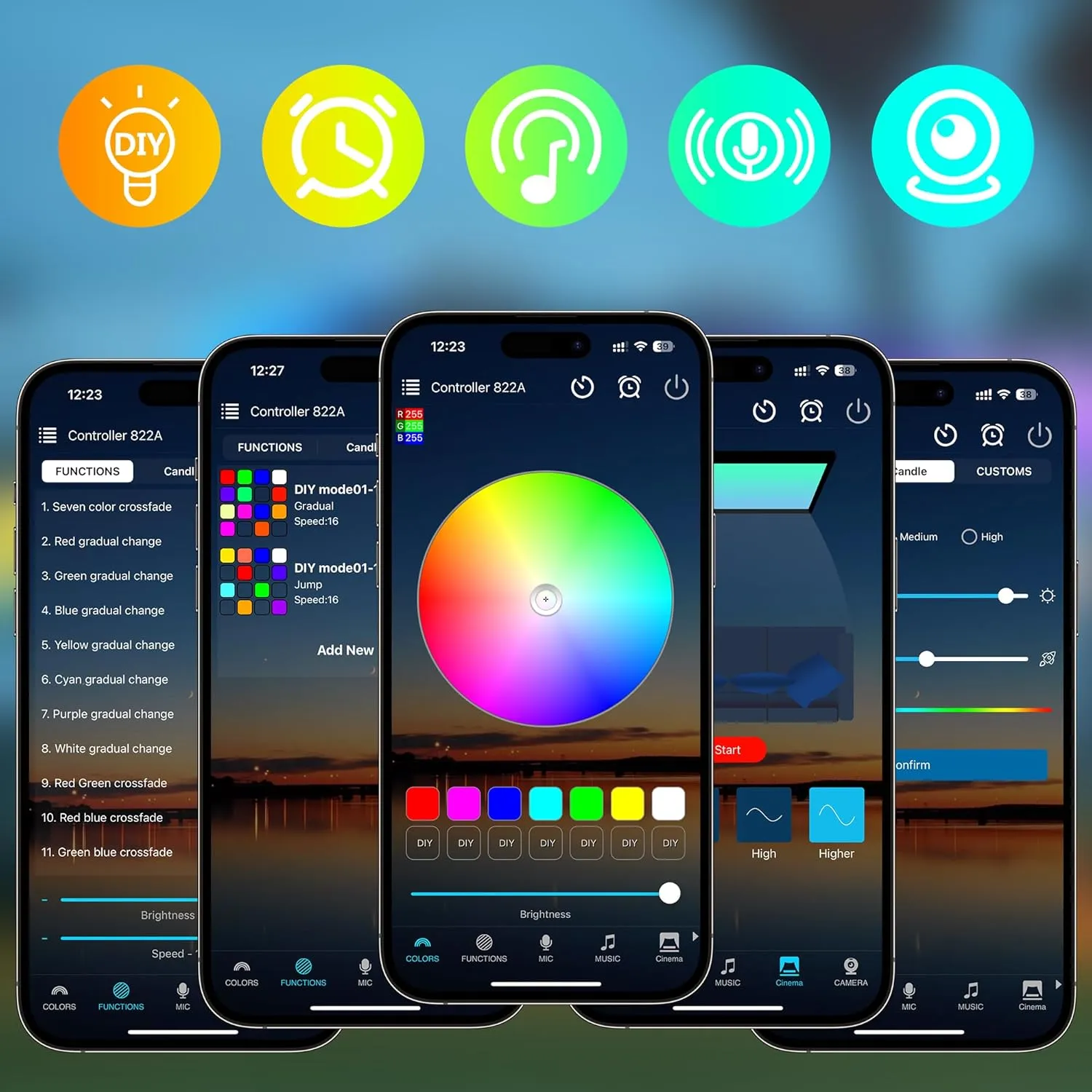 Boat Lights Led Waterproof 50FT, 12V RGB Marine LED Strip Exterior, IP67 Pontoon Boat Lights Interior with App for Pontoon, Bass, Deck, RV, Fishing Kayak