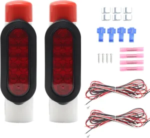Boat Trailer Guide Lights,LED PVC Pipe Lights,Waterproof Submersible Boat Trailer Guide Pole Lights for Turn Signal Brake Marker Reverse,12V.(2PCS)