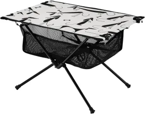 Bolaz Outdoor Folding Portable Picnic Camping Table-Funny Black Dogs,Storage Mesh for Camping Gear Accessories, Hiking, Mountaineering, Outdoor Travel