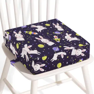 Booster Seat for Kitchen Chair - Strong Support Toddler Booster Seat for Dining Table, Portable Booster Chair with Adjustable Elasticity Straps for Toddlers Eating Travel Home