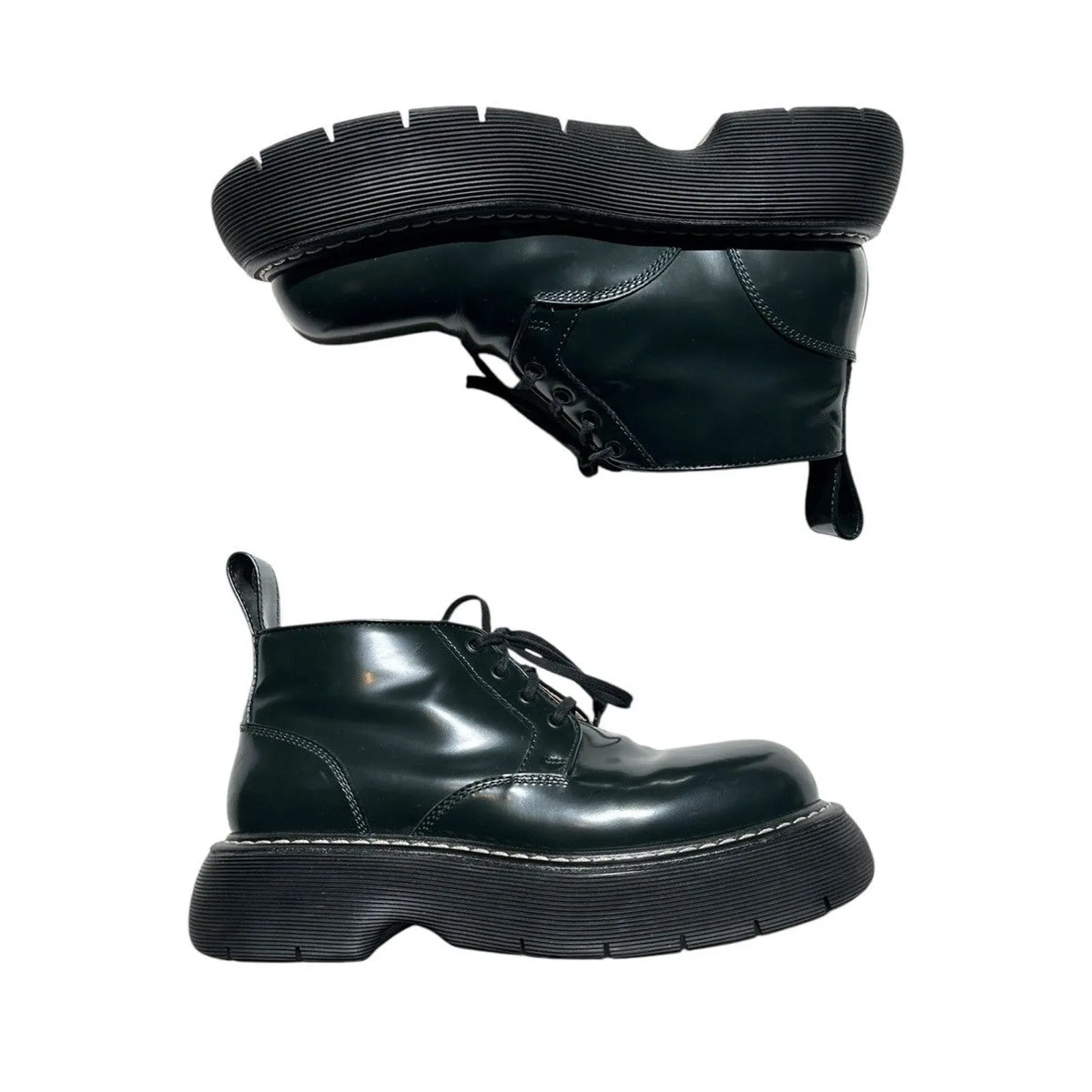 Bounce patent leather derby shoe