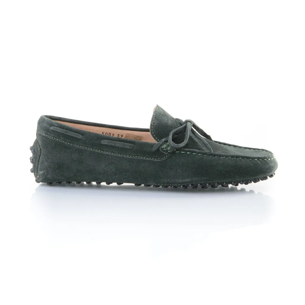 British Racing Green suede