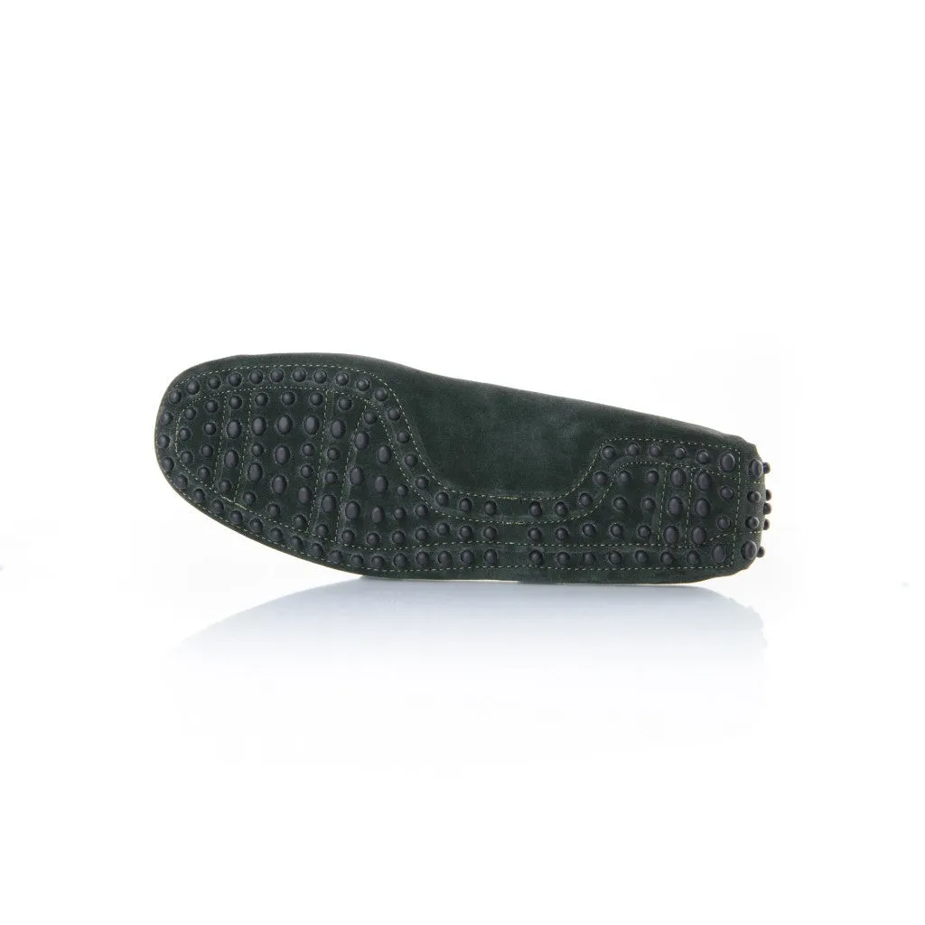 British Racing Green suede