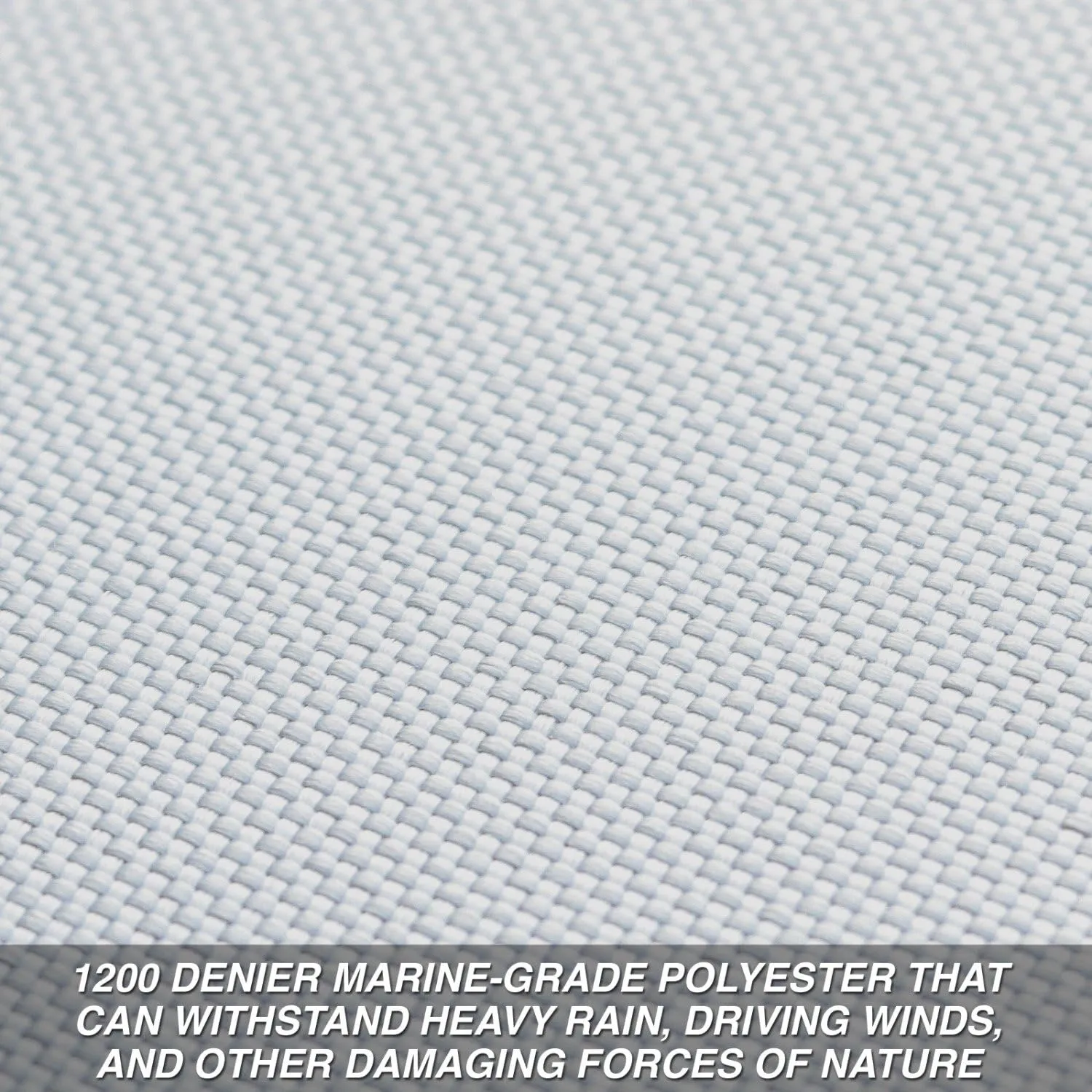 Budge B-1211-X8 1200 Denier Flat Front Boat Cover Gray 22'-25' Long (Beam Width up to 106") Waterproof, Heavy Duty, UV Resistant
