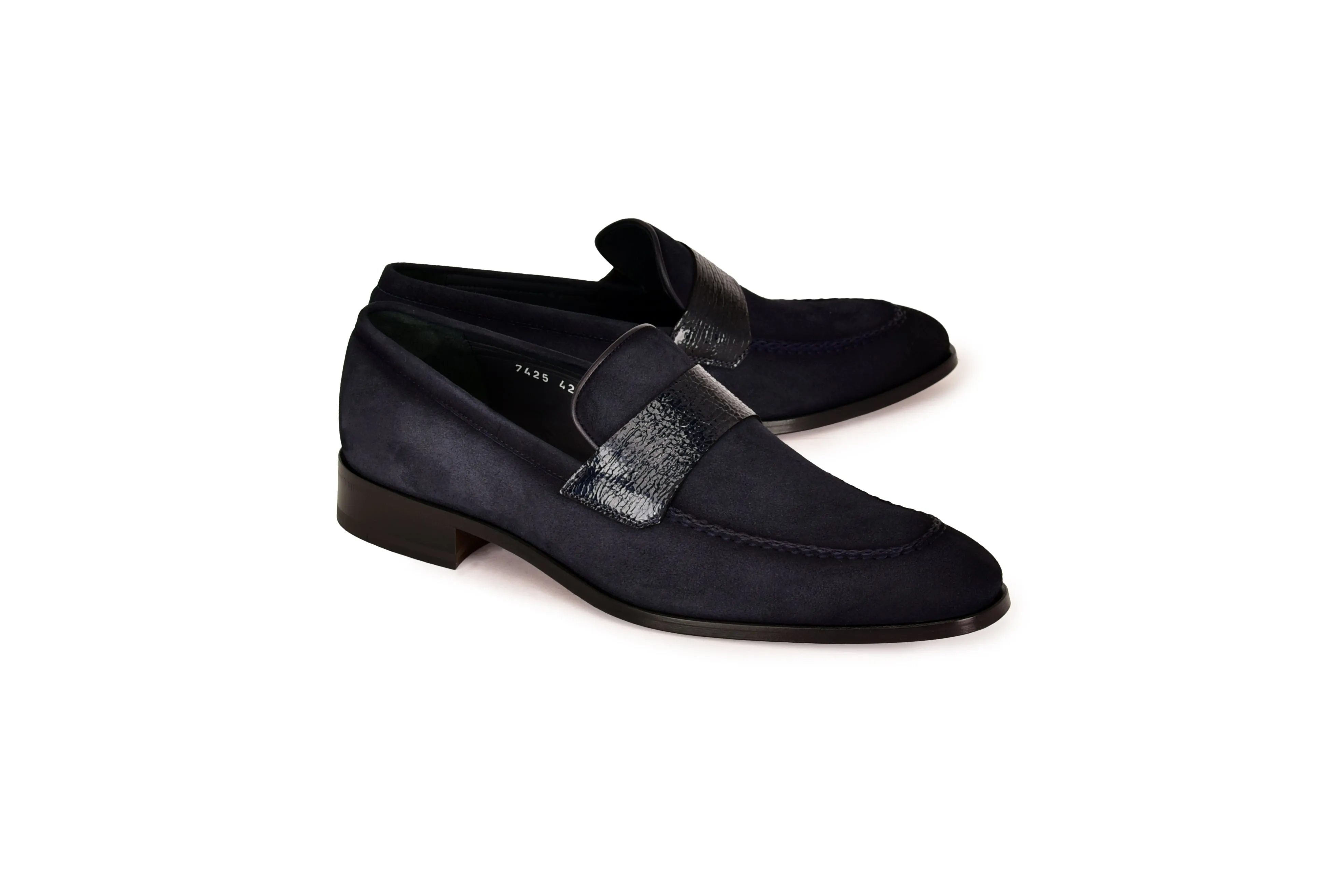 C000212- 7425S Loafer-Navy Suede