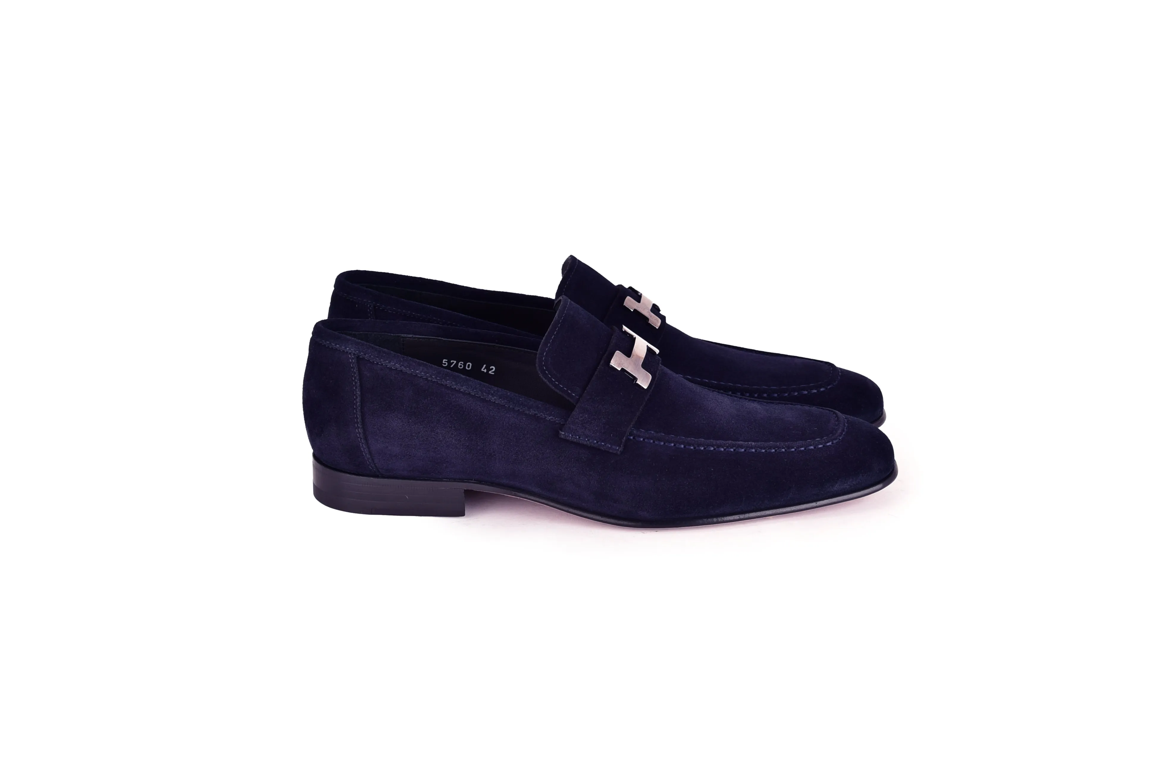 C02005 5760S- H Buckle Suede-Navy