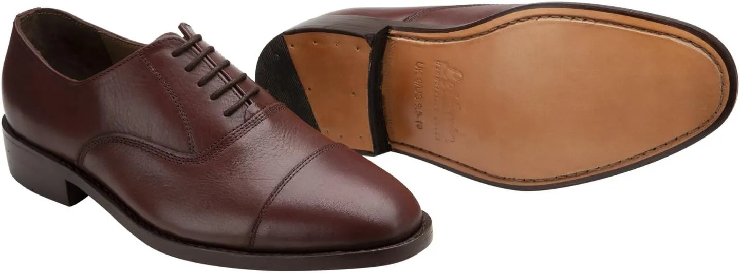 Captoe Oxford Goodyear Welted Formal Handmade Leather Dress Shoes