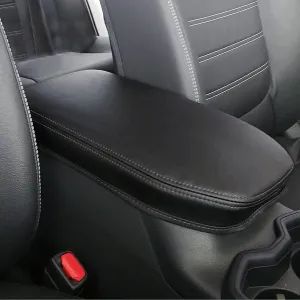 Car Armrest Center Console Covers for Toyota RAV4 Accessories 2025 2024 2019 2020 2021 2022 2023, PU Leather Middle Console Lid Cover Pad Protector(Black Line)