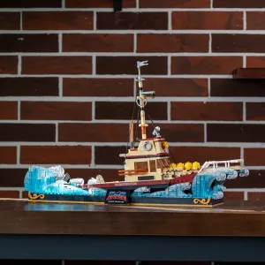 Cargo Ship Building Set for Adults - Toys Building Blocks Cargo Ship Model with Shark - Fishing Ship Building Brick Toy Gifts for Adults Teens Kids Boys Girls 8  (1109pcs)