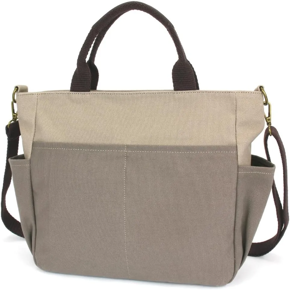CHALA Multi Pocket Tote Shoulder Purse w/Detachable Crossbody Strap