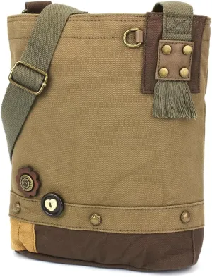 CHALA Patch Crossbody Women Canvas Shoulder Purse with Adjustable Crossbody Strap