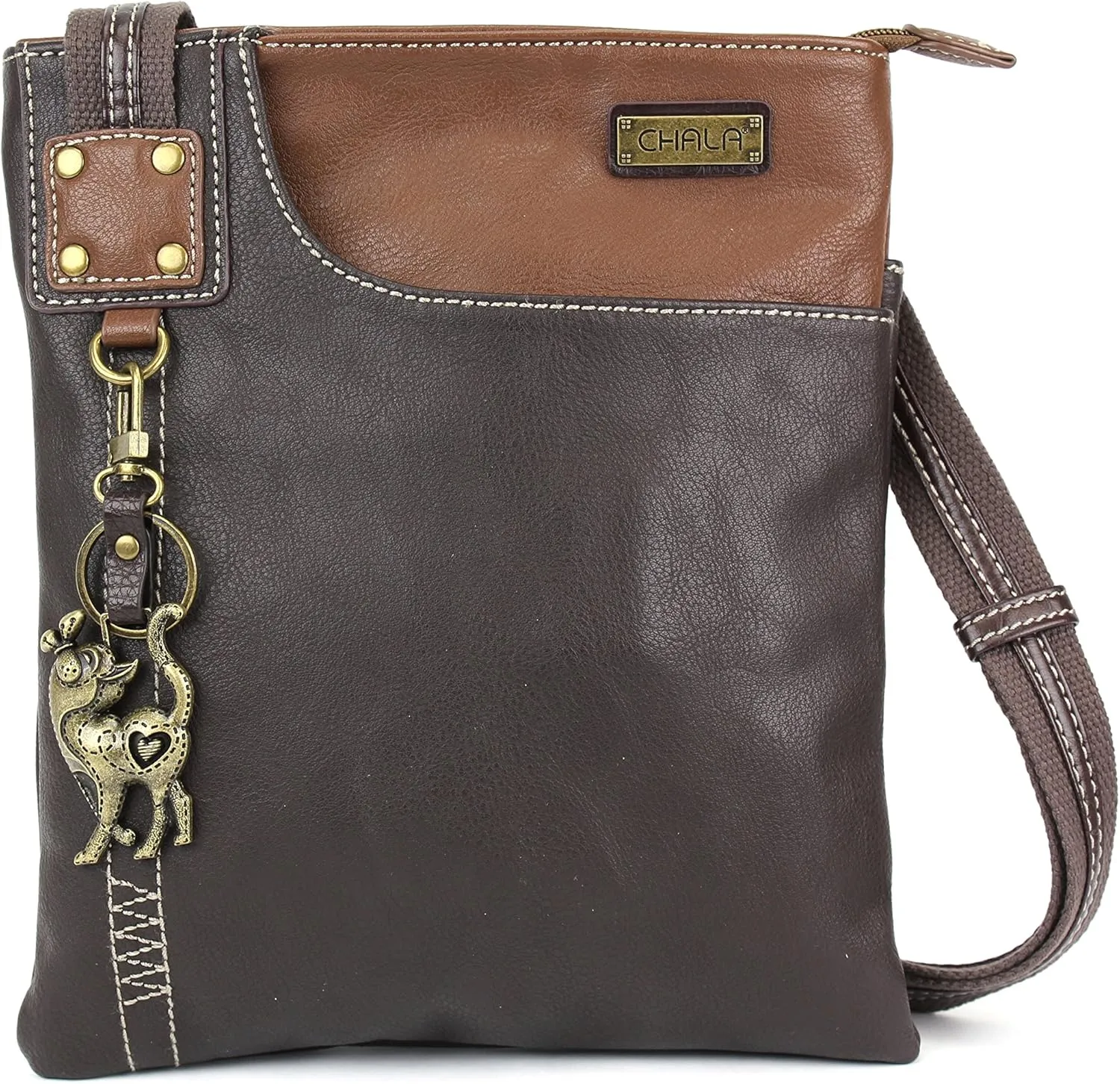 CHALA SWING Pack Small Cross-Body Purse with Metal Mini Keychain