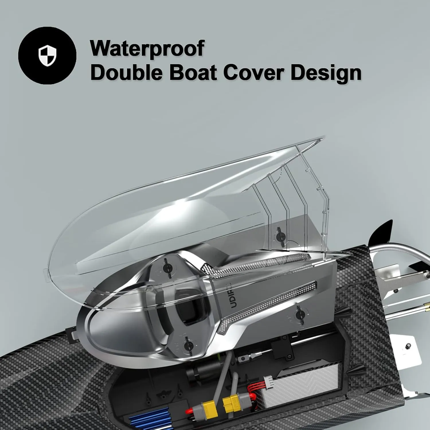 Cheerwing 25" Brushless RC Boat for Adults, 30 MPH Fast Remote Control Boat for Lakes and Pools