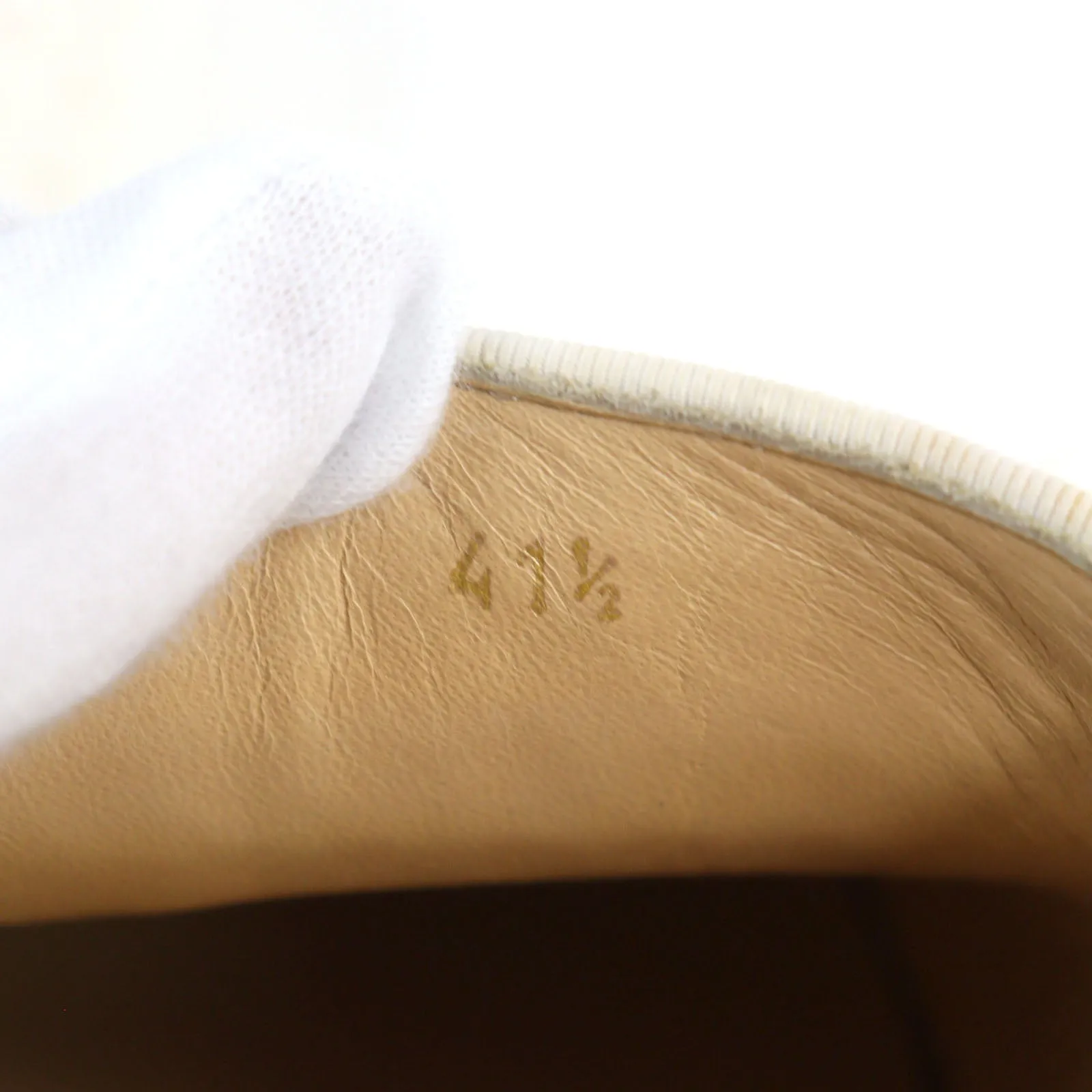 Christian Louboutin Slip-on leather white ROLLER BOAT 41.5