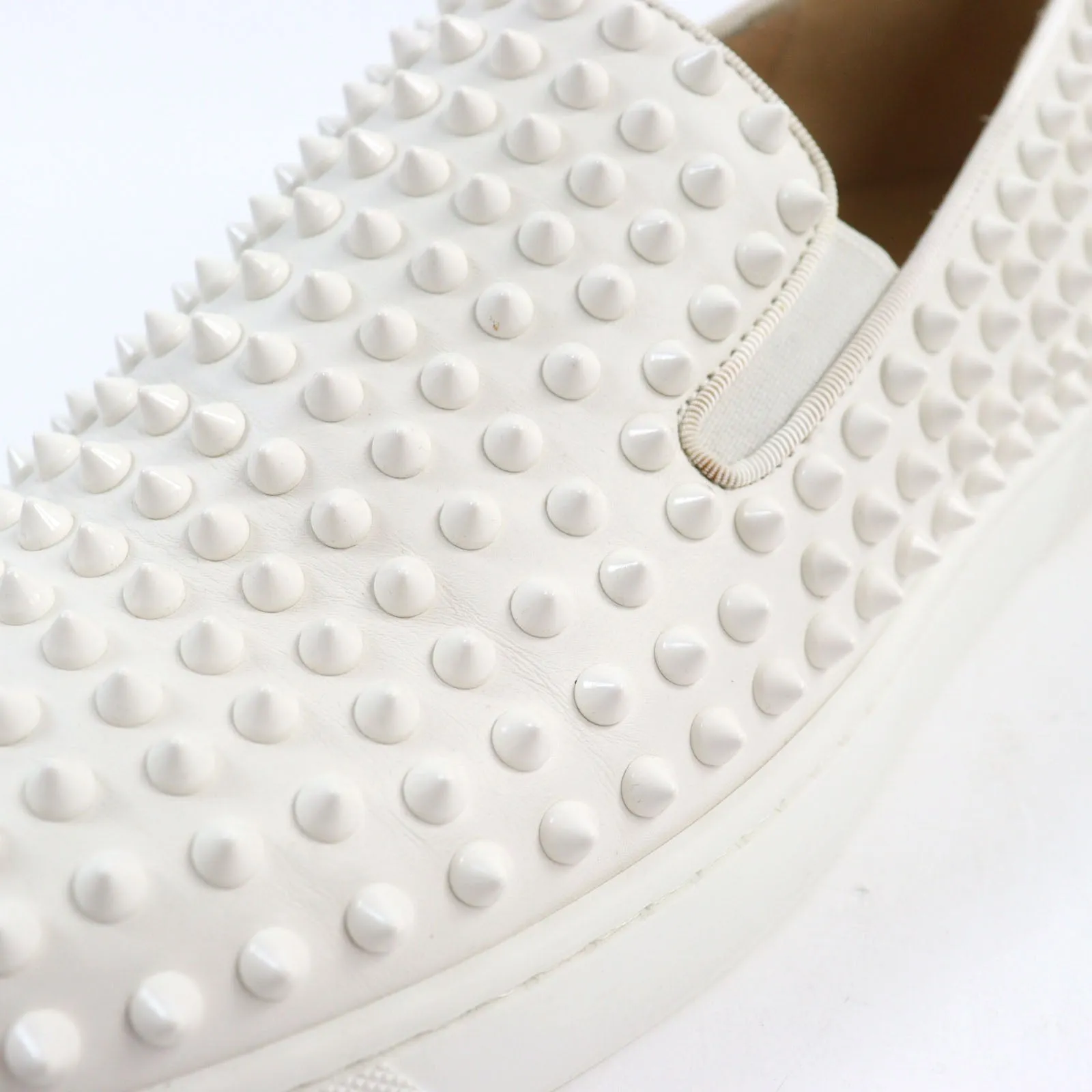 Christian Louboutin Slip-on leather white ROLLER BOAT 41.5