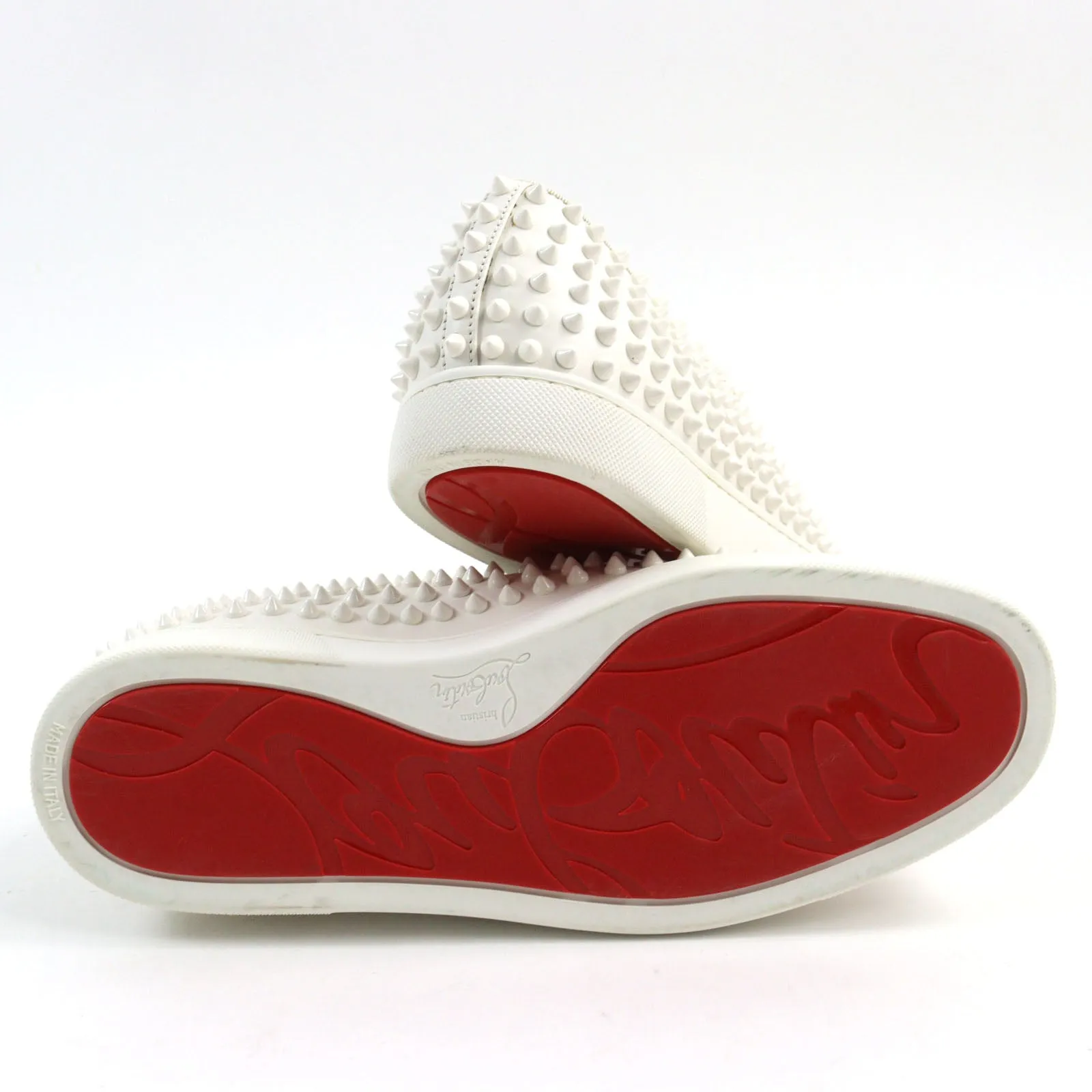 Christian Louboutin Slip-on leather white ROLLER BOAT 41.5