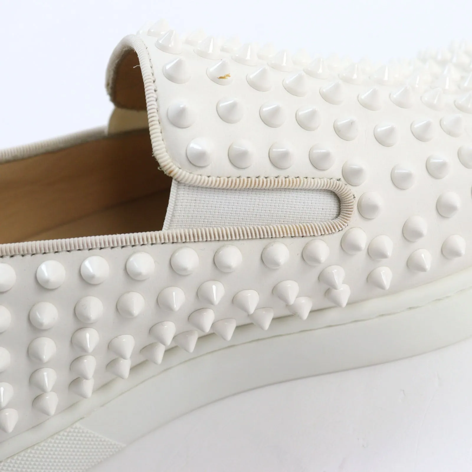 Christian Louboutin Slip-on leather white ROLLER BOAT 41.5