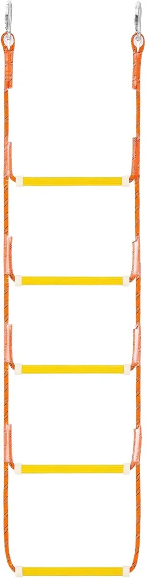 CO-Z Boat Rope Ladder 5 Step Portable Marine Dock Ladders, Assist Boat Accessories for Inflatable Boat, Fishing Boats, Kayak, Pontoon, Motorboat, Canoeing