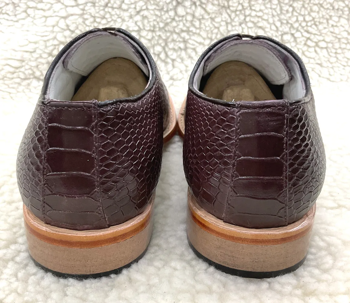 Cobra Embossed Brown leather
