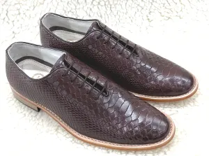Cobra Embossed Brown leather