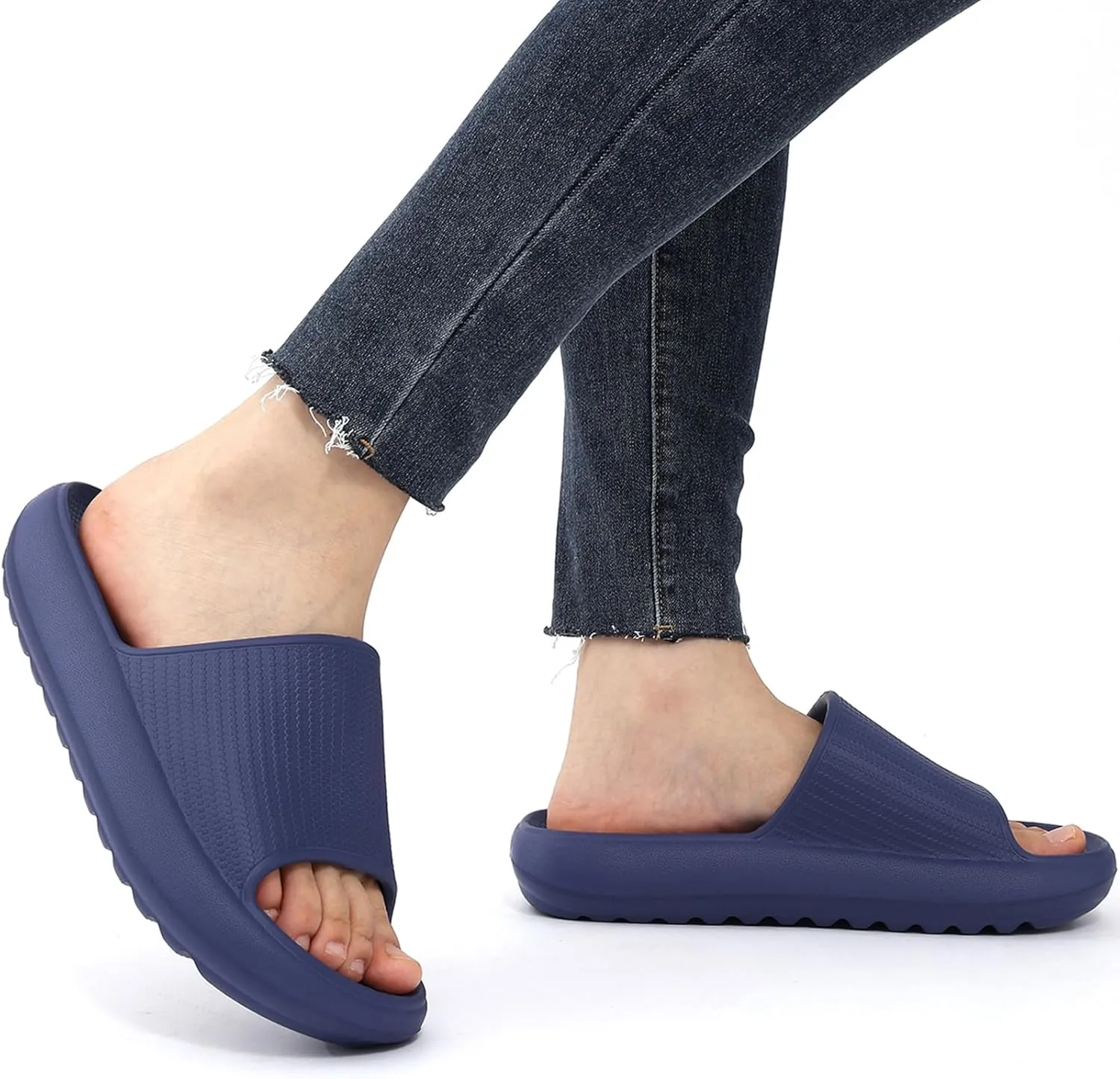 Comwarm Cloud Slide Sandals for Women Men Ultra Comfort Recovery Pillow Slippers Soft Summer Beach Shoes with Low Arch Support