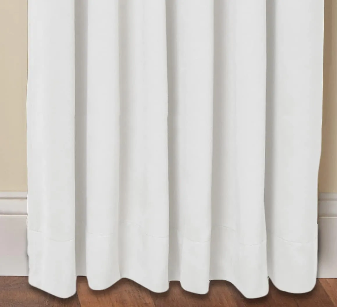 COTTON CRAFT White Curtain Window Panel Drapes - Set of 2 - Thick Cotton Duck Fabric Reverse Tab Top Window Treatment - Bonus Tie Backs - Clean Crisp Elegant Look - Bedroom Living Room - 50 W x 108 L