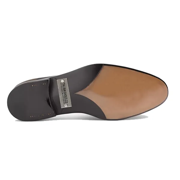 Derby Blucher Italian Leather Shoes For Men