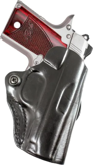 DeSantis Mini Scabbard OWB Holster - Leather OWB Holster, Right Hand Holster, Adjustable, Compatible with the Kimber Micro 9mm, Micro 9mm with CT Grips - Right Hand Draw, Black