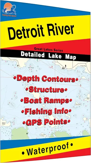 Detroit River Fishing Map