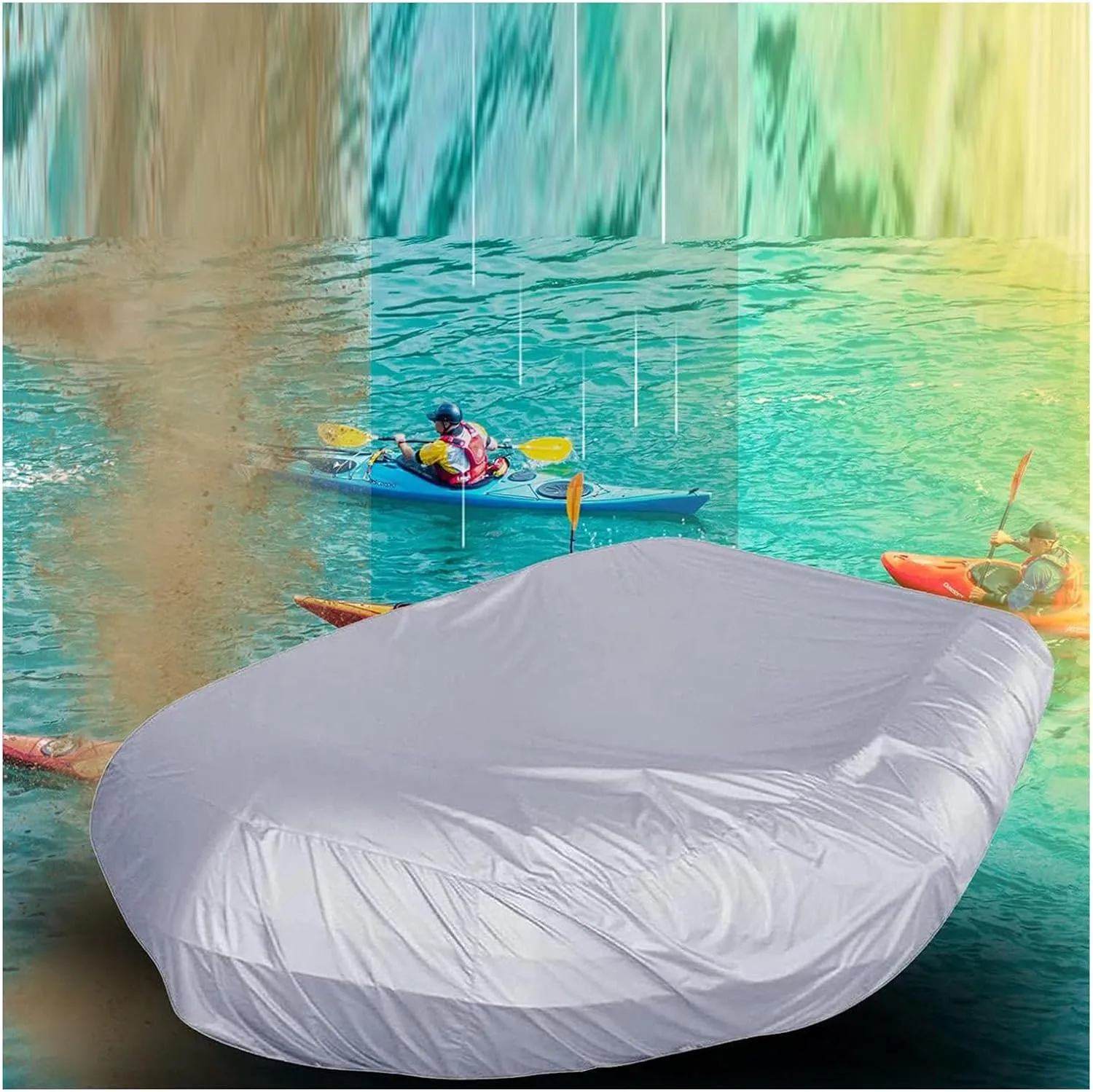 Dinghy Boat Cover 7 Sizes Boat Tarp UV Resistant Dinghy Covers for Inflatable Boat and Dinghy,520 * 210 * 46cm