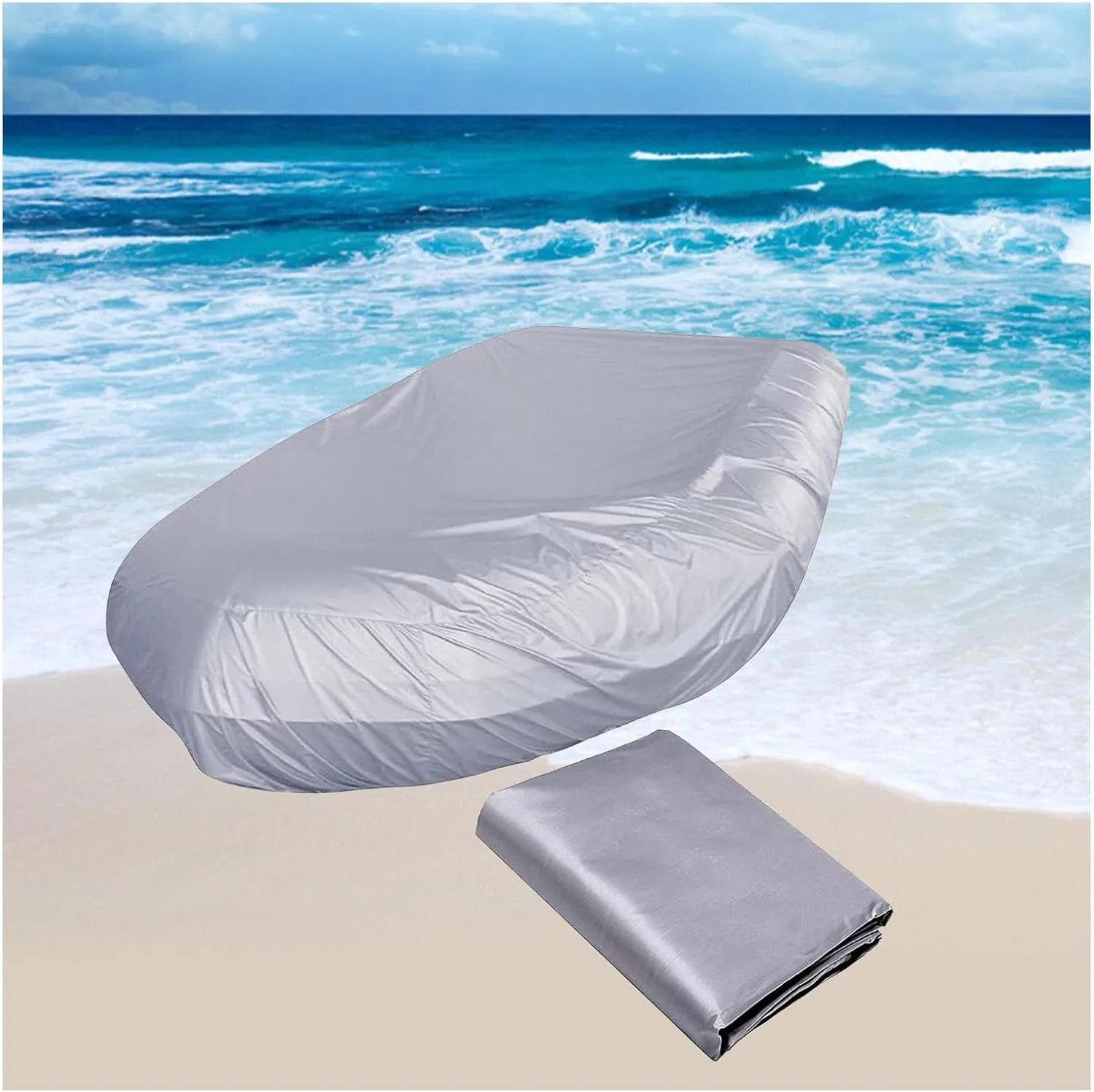 Dinghy Covers 7 Sizes Boat Tarp UV Resistant Inflatable Boat Cover for Small Inflatable and Rigid Inflatable Boats,520 * 210 * 46cm