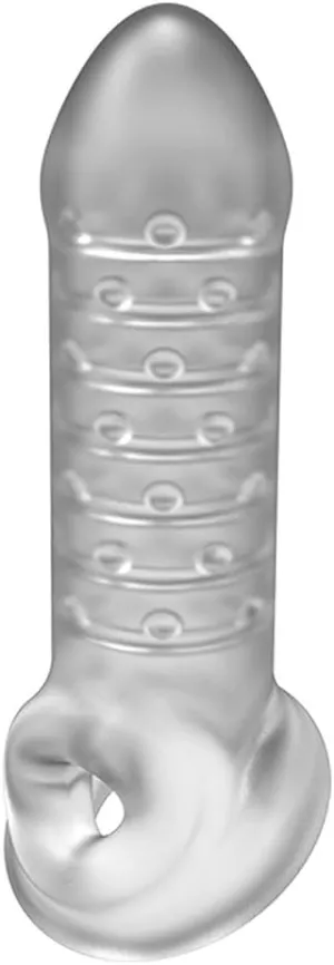 Doc Johnson OptiMALE - ULTRASKYN Extender with Ball Strap - Thin, Frost