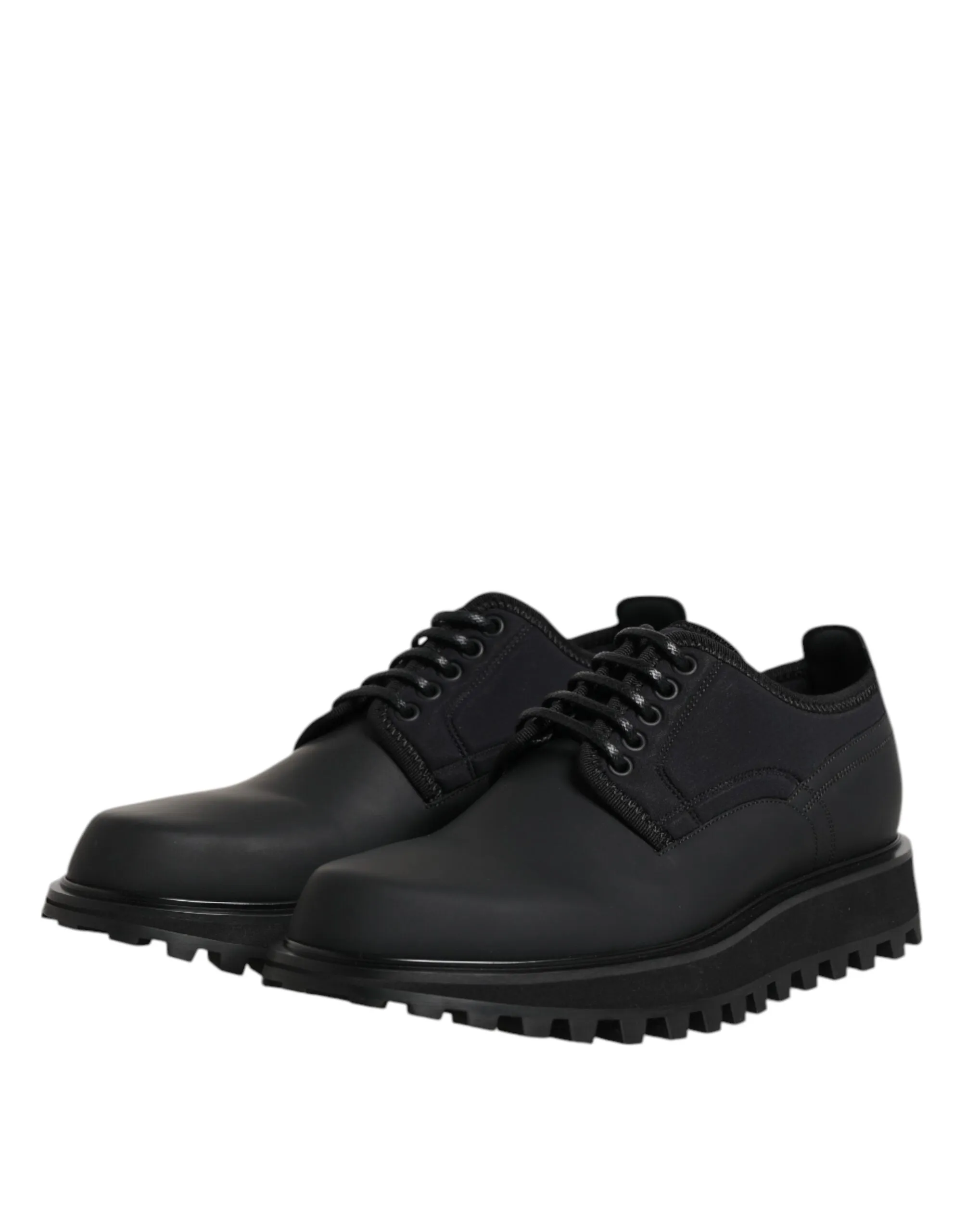 Dress Lace Leather Dolce Black Local shipping Shoes Advanced technology Up Trekking & Gabbana