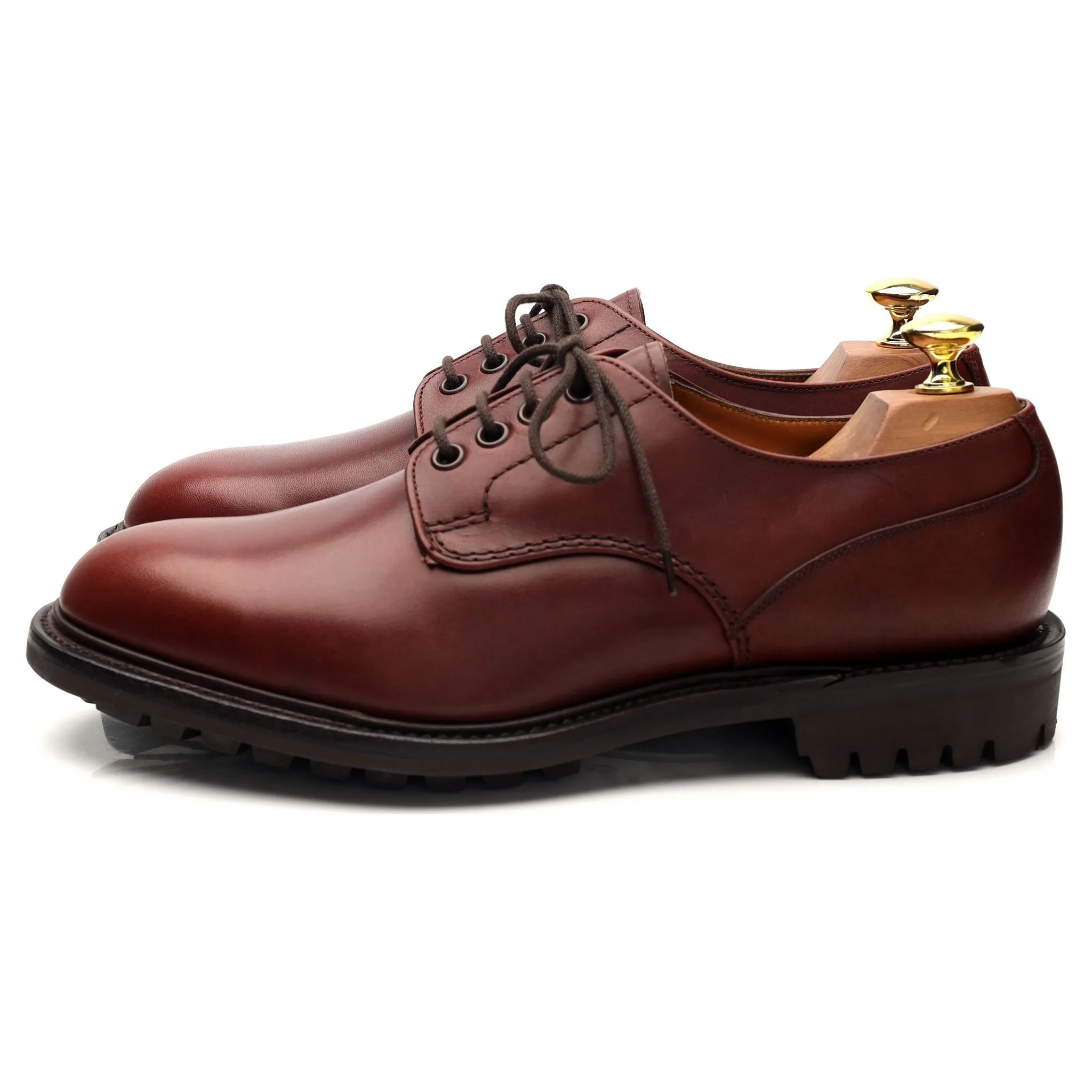 'Epsom' Brown Leather Derby UK 8 F