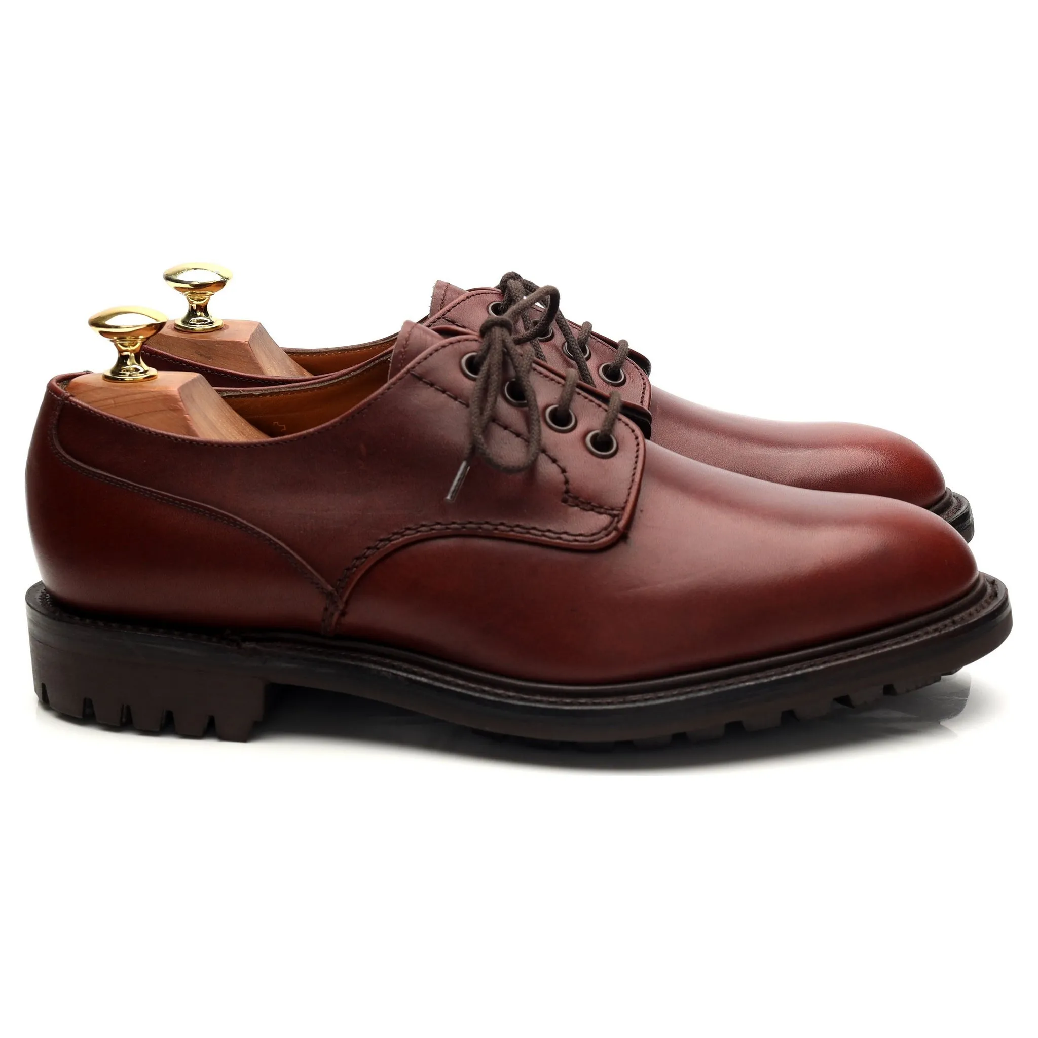 'Epsom' Brown Leather Derby UK 8 F