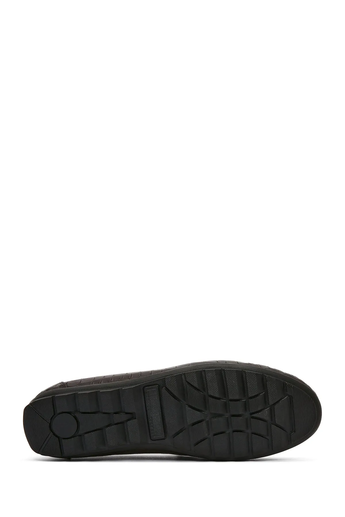 Erkek Kahverengi Kroko Desenli Deri Casual Loafer