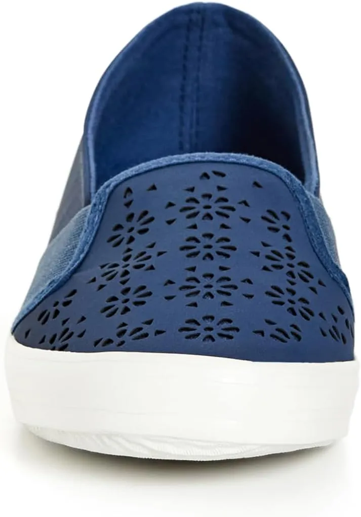 EVANS Women's Skater-Extra Wide Fit Laser Cut