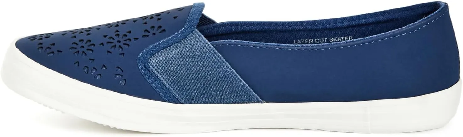 EVANS Women's Skater-Extra Wide Fit Laser Cut