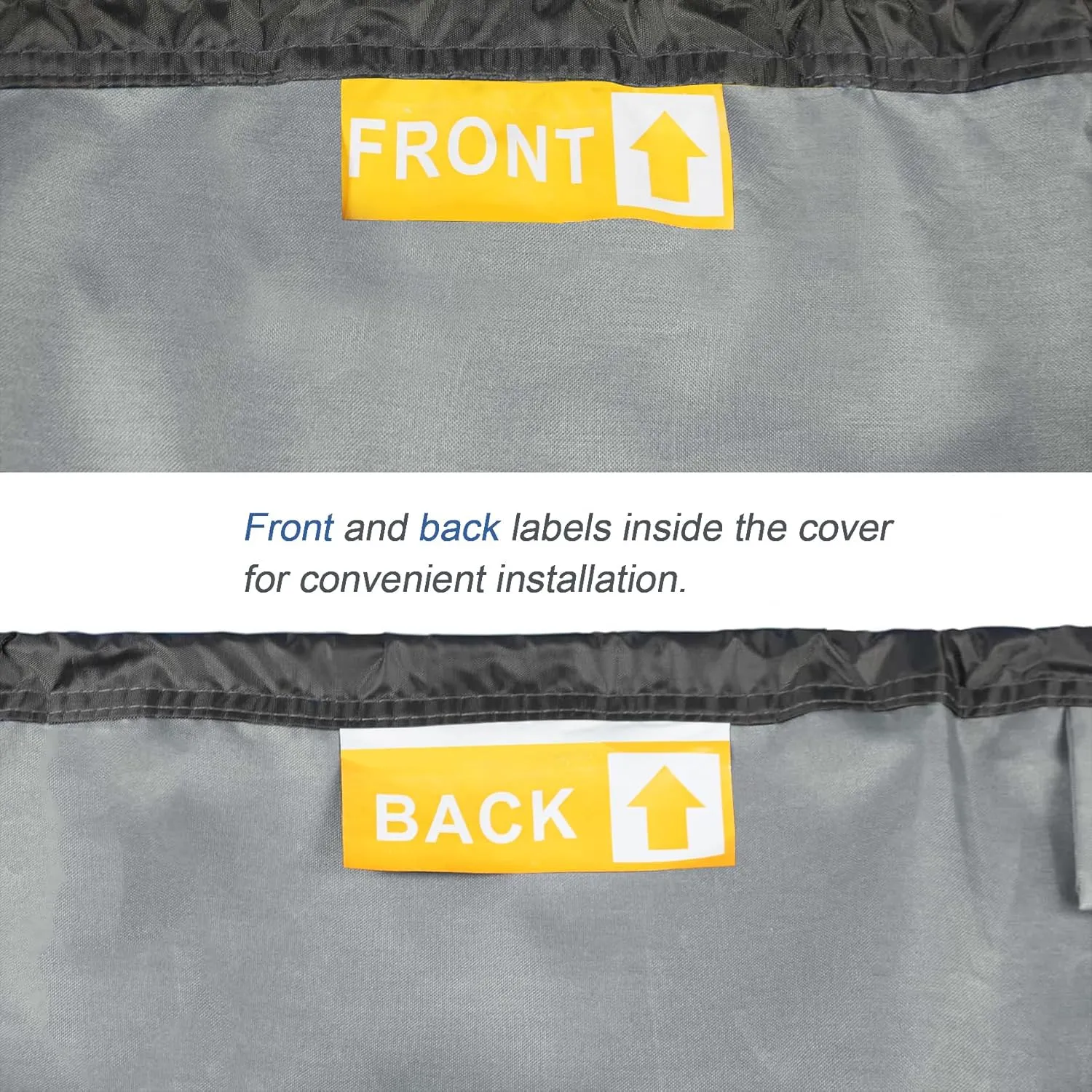 Explore Land Marine Grade 900D Trailerable Jon Boat Cover Fade Resistant and Waterproof Fabric - Fits Jon Boat 12' Long Beam Width up to 58", Grey