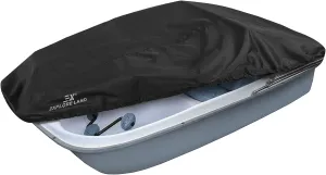 Explore Land Pedal Boat Cover - Waterproof Heavy Duty Outdoor 3 or 6 Person Paddle Boat Protector, Black