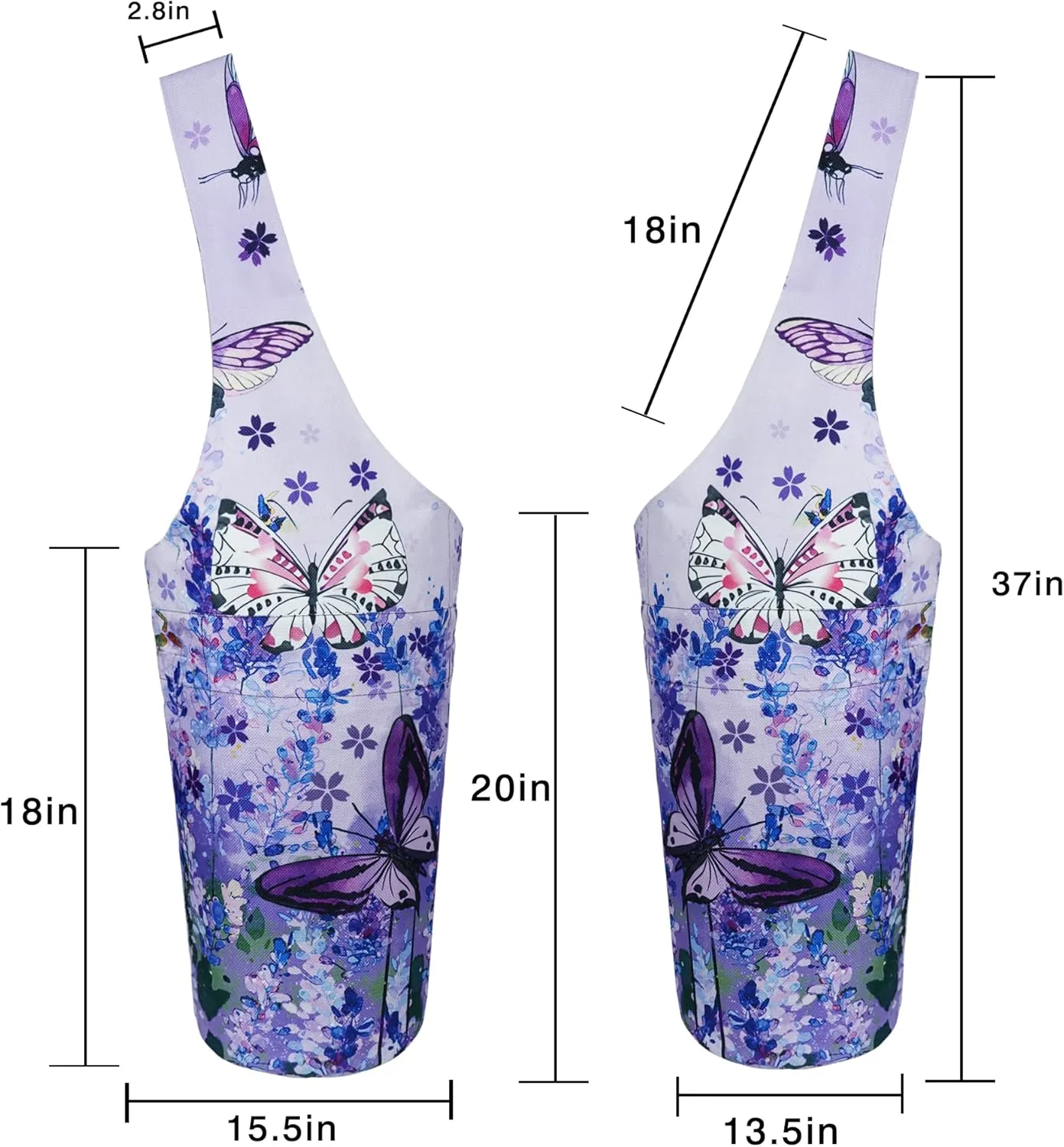 Fashion Printed Yoga Mat Bag with Large Side Pocket & Zipper Pocket Long Tote Yoga Bag Fit Most Size Mats - Holds More Yoga Accessories